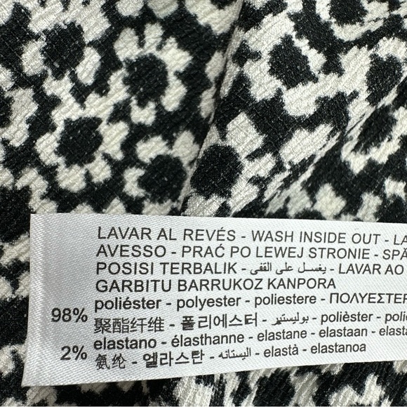 NWOT Bershka Floral Day Dress Juniors Medium 3/4 Sleeve Stretch Elastic Mini - Picture 6 of 11